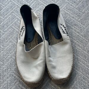 💯 authentic Saint Laurent Cream Signature Canvas Espadrille